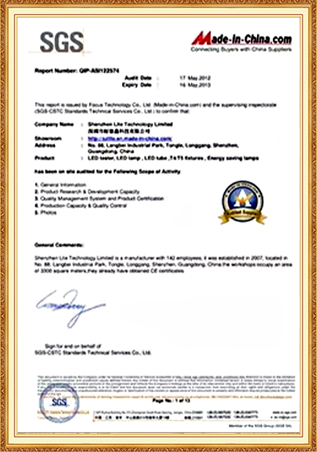 Certificate Of Honor
